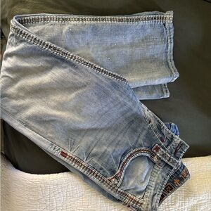 Rock Revival Light Blue Distressed Men's Jeans